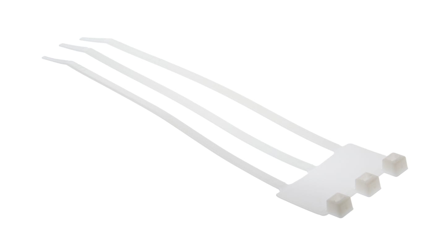 HellermannTyton Cable Tie, 203.2mm x 4.7 mm, Natural Polyamide 6.6 (PA66), Pk-100