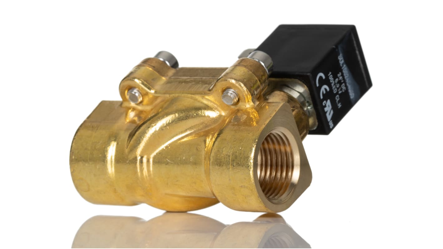 RS PRO, G1/2 Buchse 2/2-Wege Elektro- Magnetventil 24 V DC, Öffner