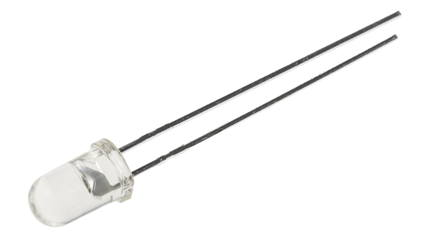 Broadcom 直插LED, 黄光, 5mm (T-1 3/4), 2针, 585 nm