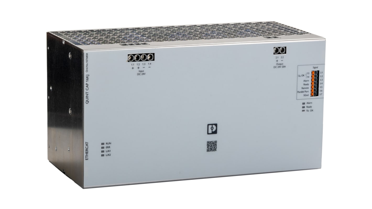 Phoenix Contact 22.5 → 30V dc Input DIN Rail Uninterruptible Power Supply (600W), QUINT4