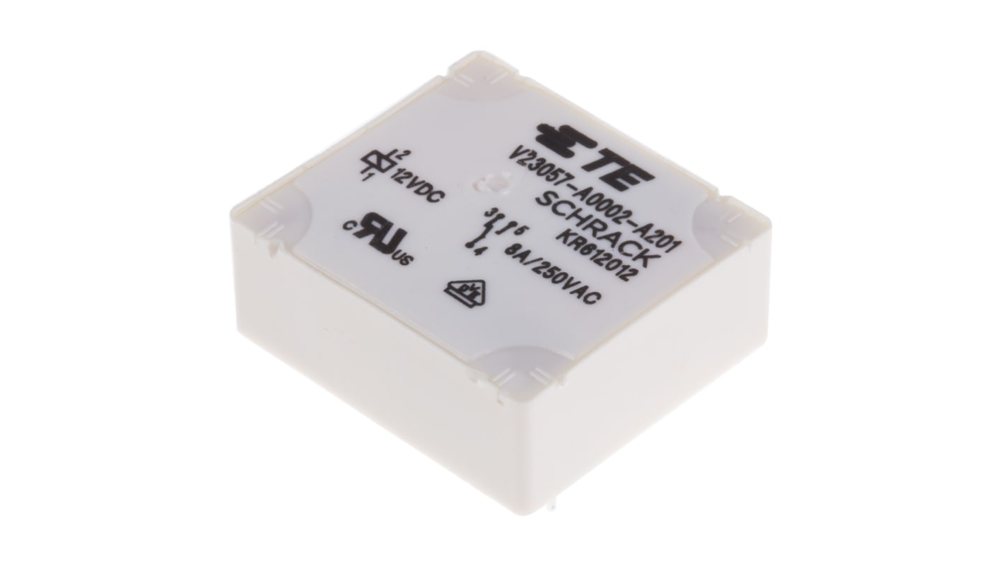 TE Connectivity Card E 12V dc Spule 1-poliger Wechsler Printrelais 8A 330Ω 440mW Monostabiles Relais
