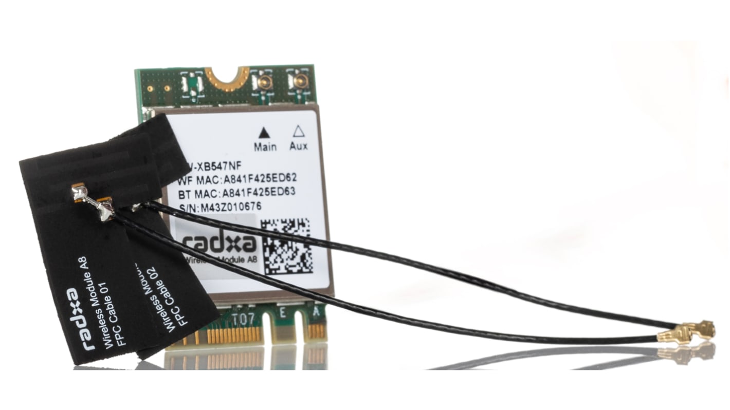 Placa complementaria ROCK Okdo Módulo inalámbrico M.2 A8 para ROCK 3A, ROCK 5A, ROCK 5B, WiFi 6, BT5.2