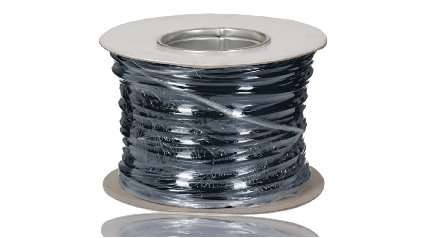 RS PRO Einzeladerleitung 1.5mm², 16 AWG 100m Schwarz PVC isoliert Ø 3.3mm 27/0,25 mm Litzen UL1015