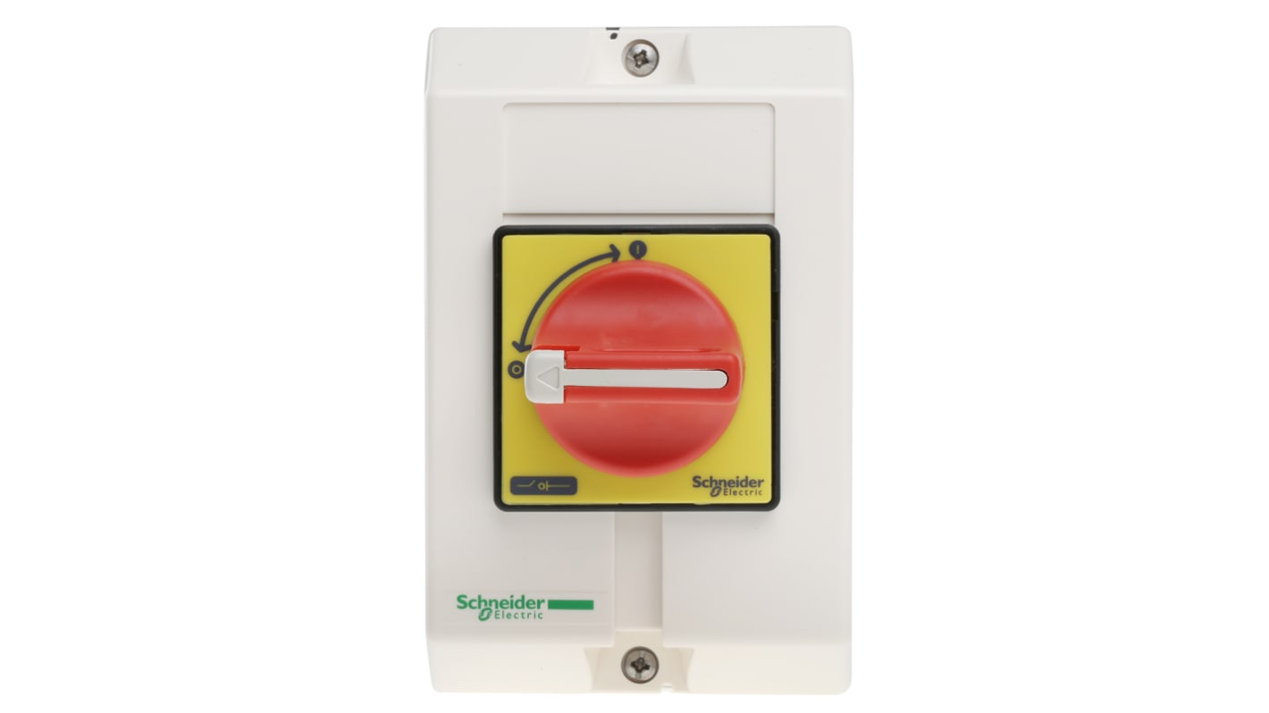 Schneider Electric 20A三相隔离开关, 3P极, 690V 交流, 面板安装, 可挂锁, IP65, 红色把手