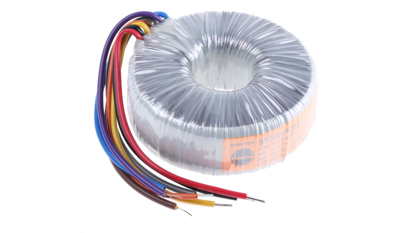 Nuvotem Talema 115 V ac, 230 V ac, 2 x 15V ac Toroidal Transformer, 160VA 2 Output