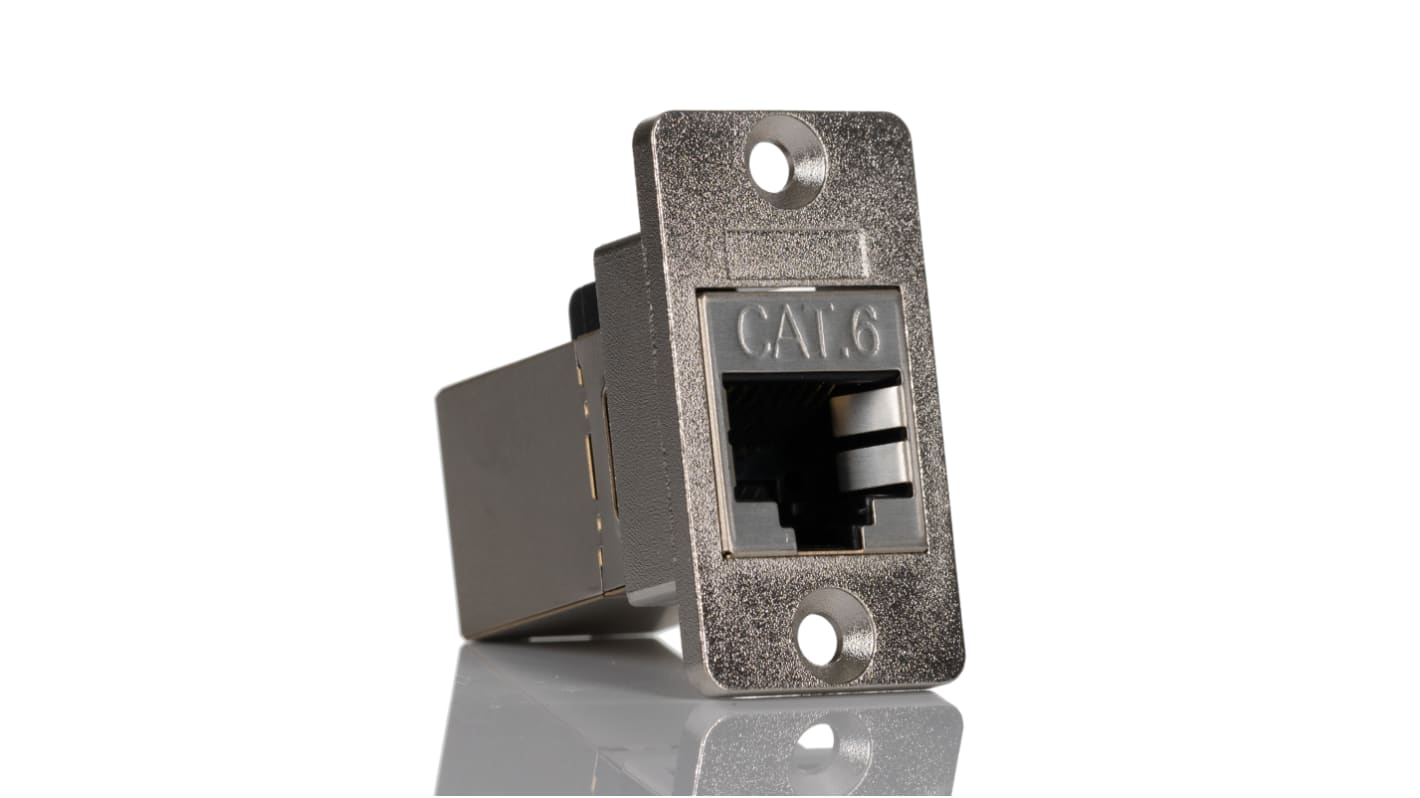 RS PRO RJ45接口, RJ45 母, Cat6网络, 1端口, 屏蔽, 33mm长