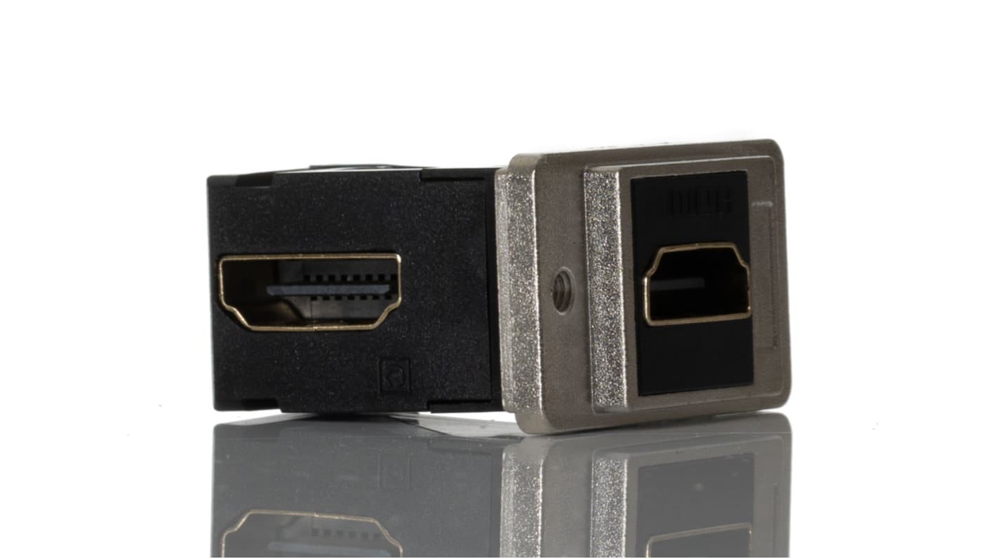 RS PRO 35.3 x 19 x 35.5 mm 19 Way Female Right Angle Feedthrough HDMI Connector