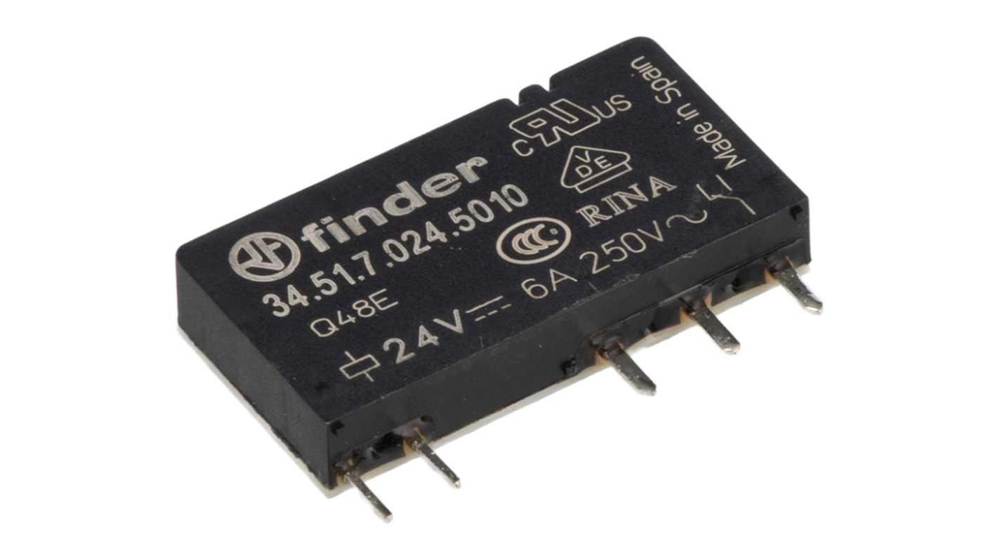 Finder 34 Series Industrial Relay, DIN Rail Mount