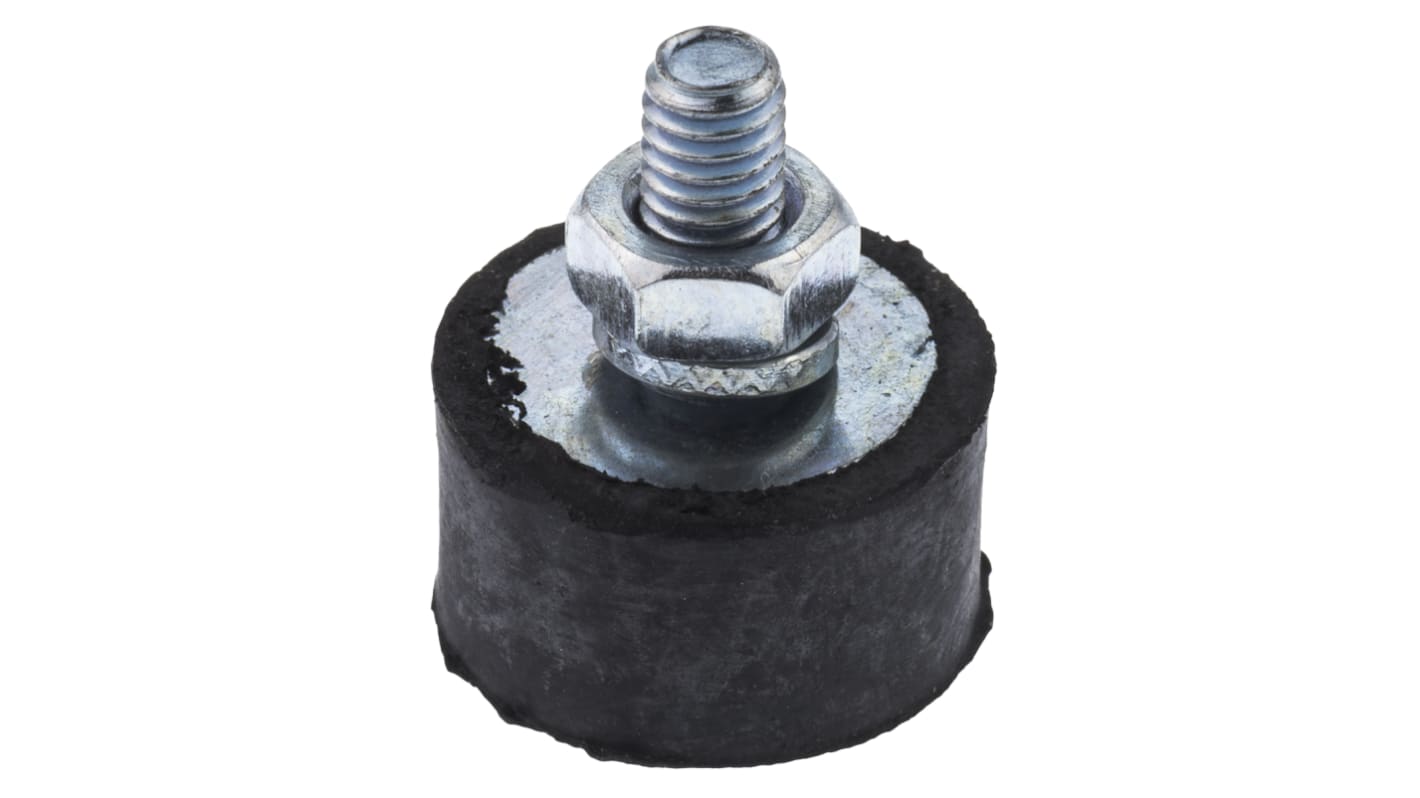 FIBET Rezgésmentesítő rögzítés, M4, 18mm magas, ⌀15mm