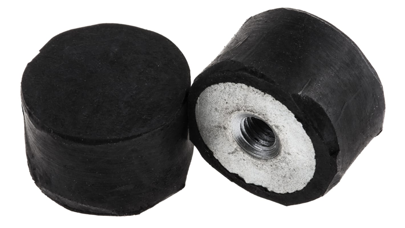 Supporto antivibrazione FIBET in Gomma naturale, M4, Ø 16mm, H. 10mm
