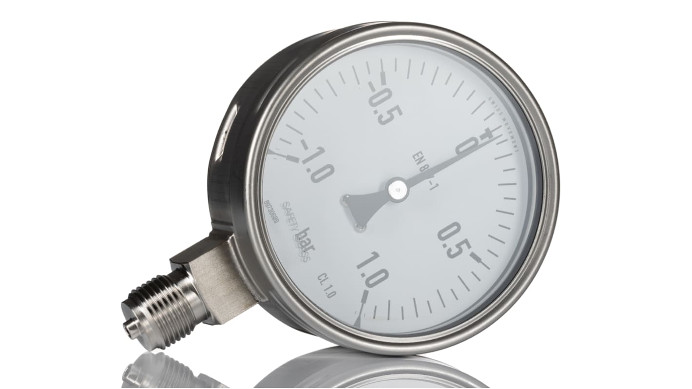 RS PRO Bottom Entry Pressure Gauge 1bar