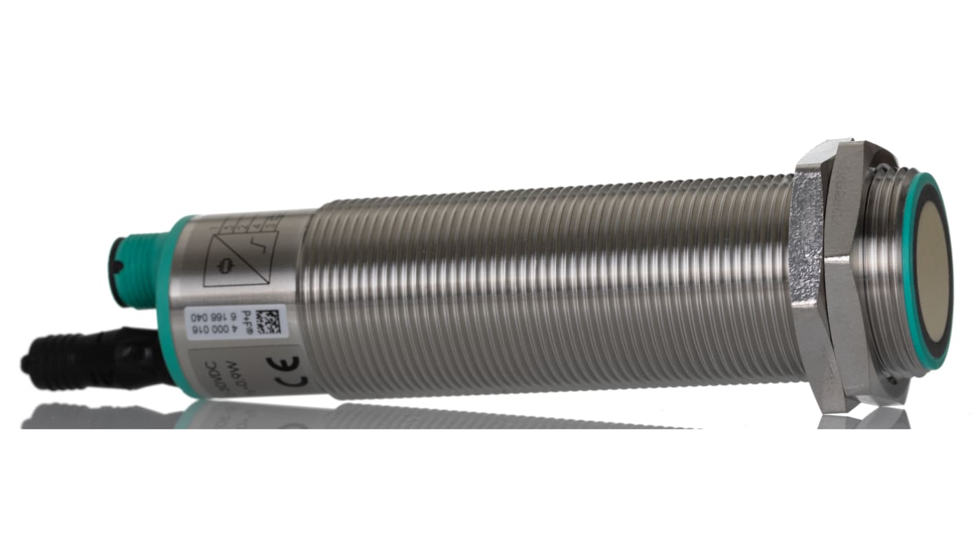 Pepperl + Fuchs Ultrasonic Threaded Barrel Proximity Sensor, M30, 2 m Detection 0-10 V/4-20 mA, 10 → 30 V dc