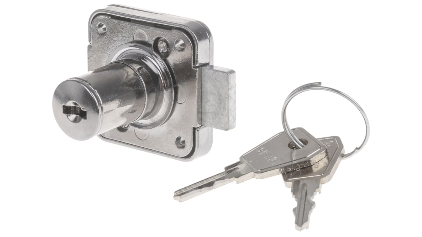 Euro-Locks a Lowe & Fletcher group Company Sliding Door Lock, 22mm Panel-to-Tongue, 16.5mm Cutout, Key Unlock