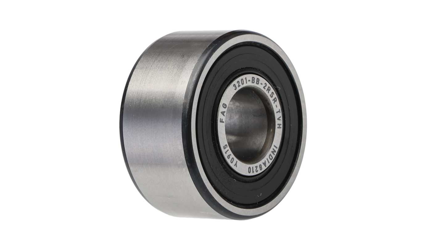 FAG 3201-BB-2RSR-TVH Double Row Angular Contact Ball Bearing- Both Sides Sealed 12mm I.D, 32mm O.D