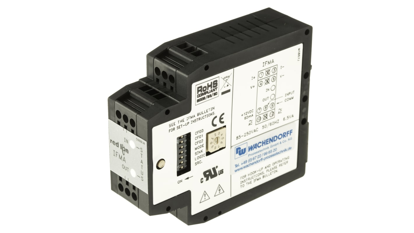 Red Lion 3117 Series Signal Conditioner, Frequency Input, Current, Voltage Output, 85 → 250V ac Supply