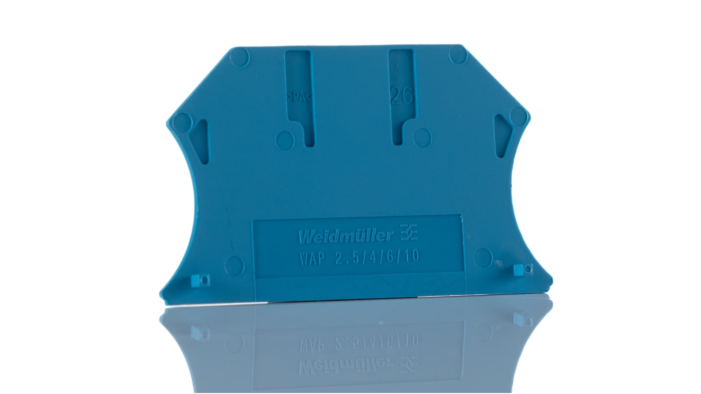 Weidmuller W Series End Cover for Use with DIN Rail Terminal Blocks, ATEX