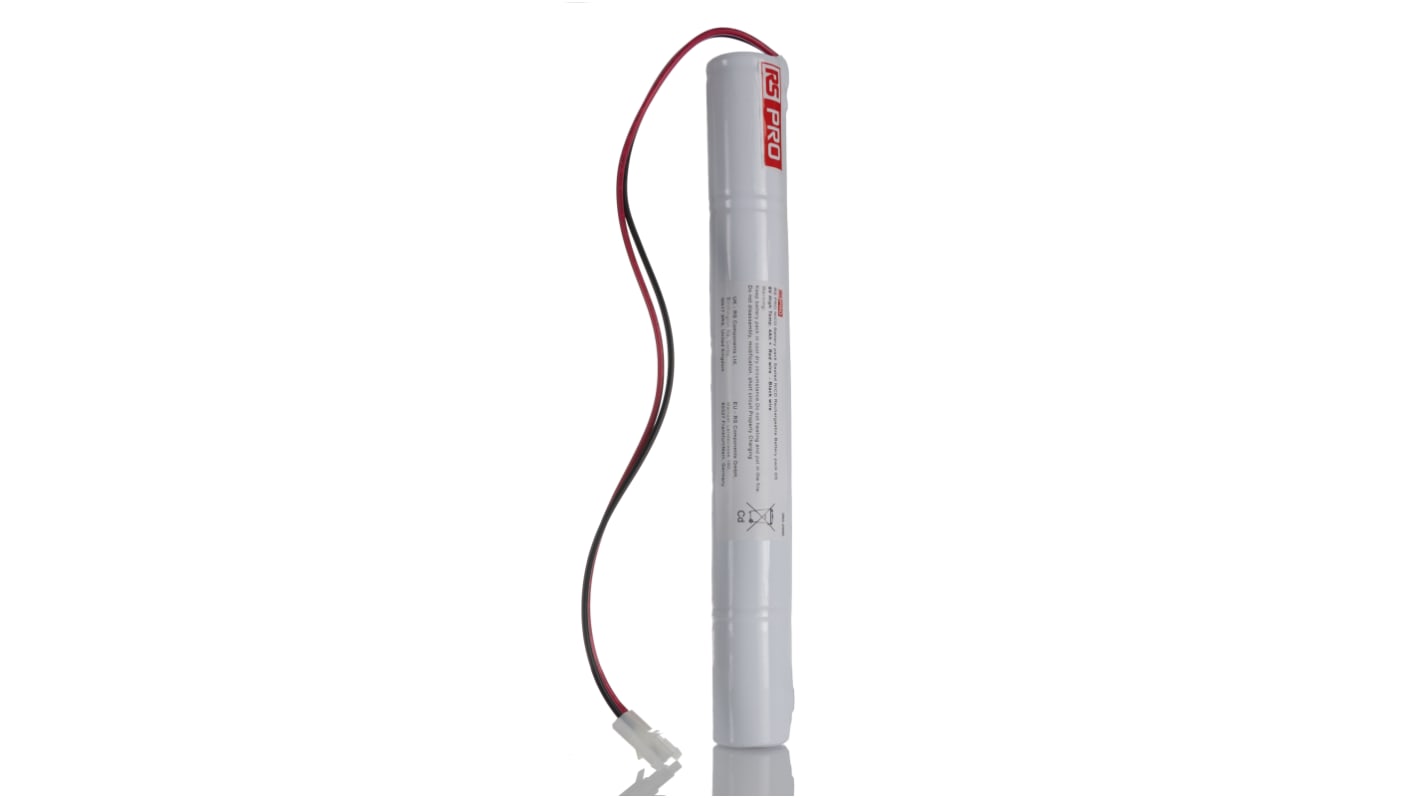 RS PRO 6V NiCd Rechargeable Battery Pack, 4Ah - Pack of 1