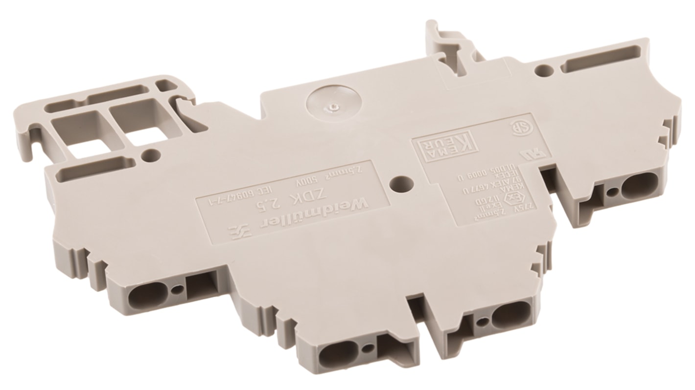 Weidmuller ZDK Series Beige Feed Through Terminal Block, 1.5mm², Double-Level, Clamp Termination, ATEX