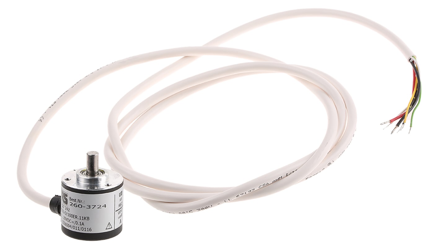 Hengstler RI32 Series Incremental Incremental Encoder, 100 ppr, Push Pull Signal, Solid Type, 6mm Shaft