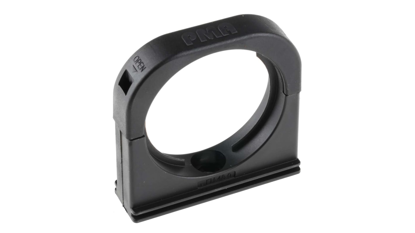 Clip per montaggio PMA in Nylon 66, Ø fascio 50mm max, 67.5 x 20 x 68mm, col. Nero