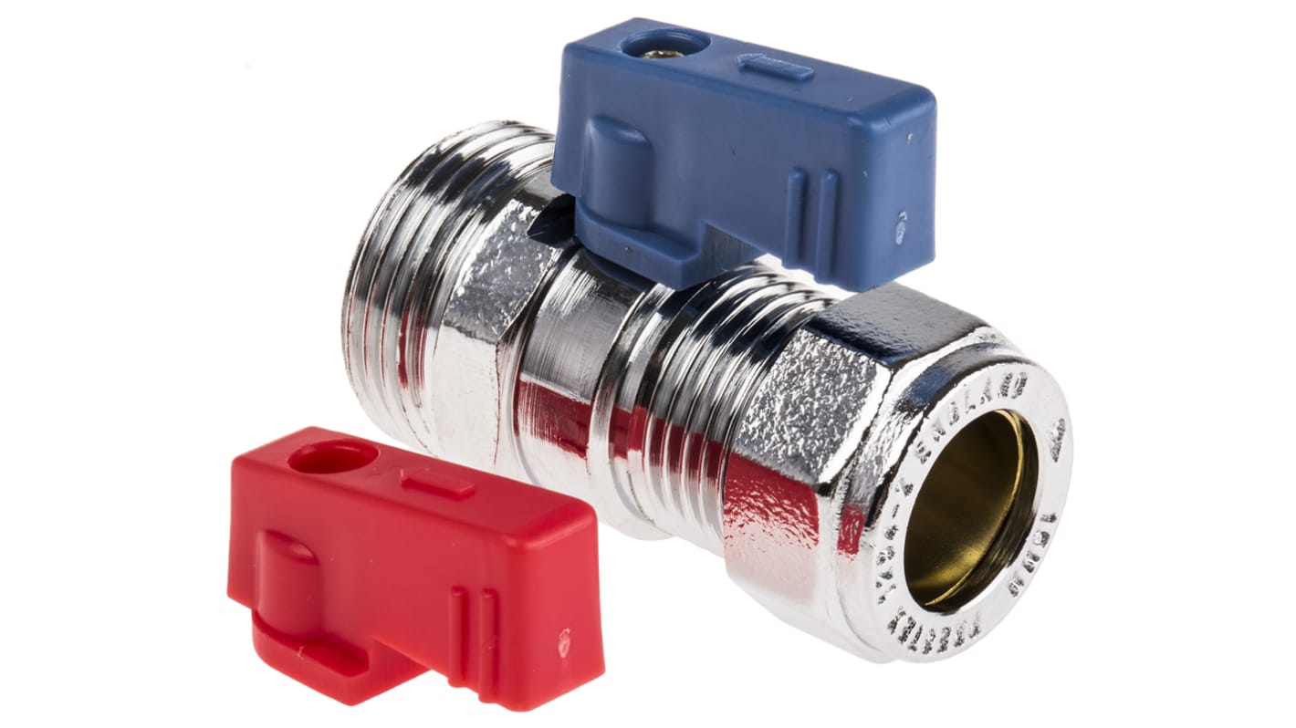 Pegler Yorkshire Brass 2 Way, Ball Valve, Compression, BSPP 3/4in, 15mm
