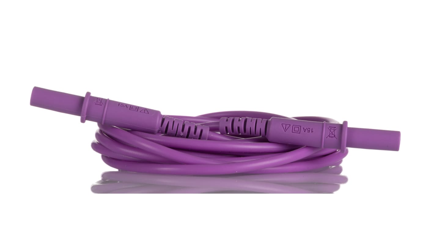 RS PRO Test Leads, 10A, 1000V, Purple, 3m Lead Length