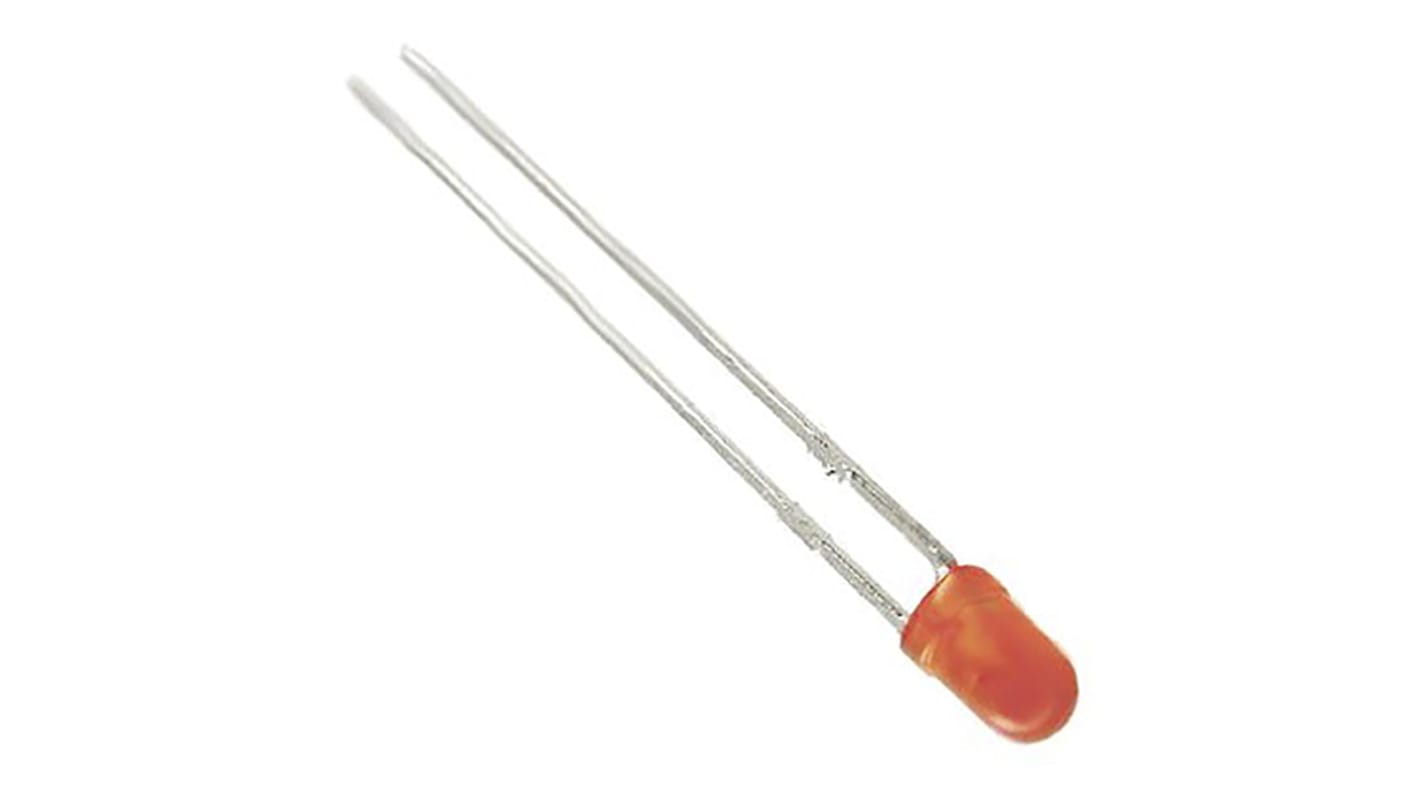 Kingbright2 V Orange LED 3mm Through Hole, L-934SED