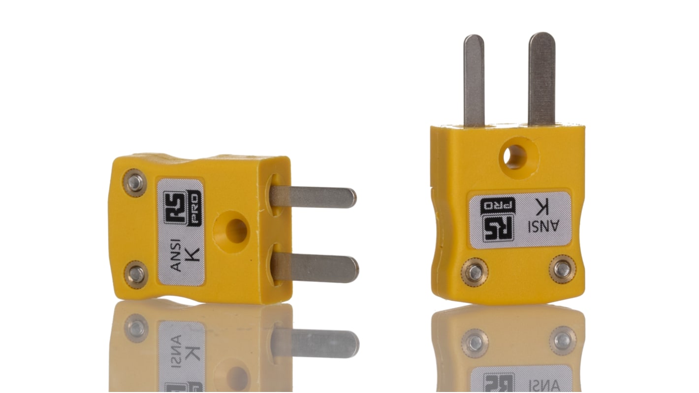 RS PRO, Miniature Thermocouple Connector for Use with Thermocouple, 4mm Probe, ANSI, RoHS Compliant Standard