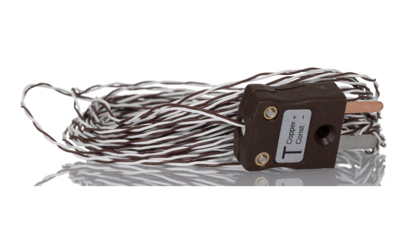 RS PRO Type T Exposed Junction Thermocouple 5m Length, 1/0.2mm Diameter, -75°C → +250°C