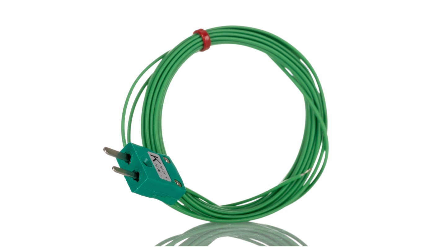 RS PRO Type K Thermocouple 3m Length, 1/0.3mm Diameter, -75°C → +260°C