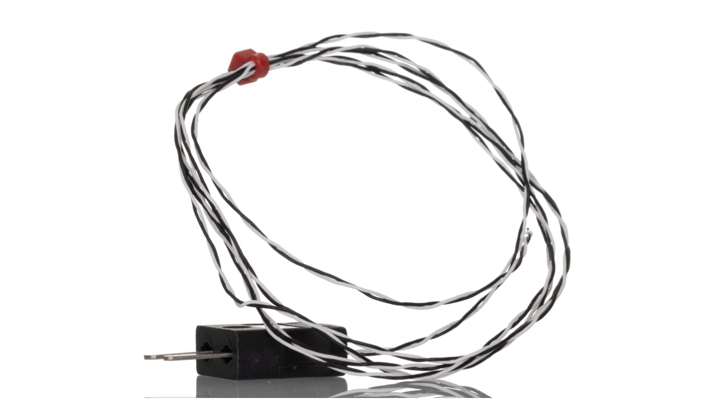 Termopar tipo J RS PRO, Ø sonda 1/0.2mm x 1m, temp. máx +250°C, cable de 1m, conexión , con conector miniatura