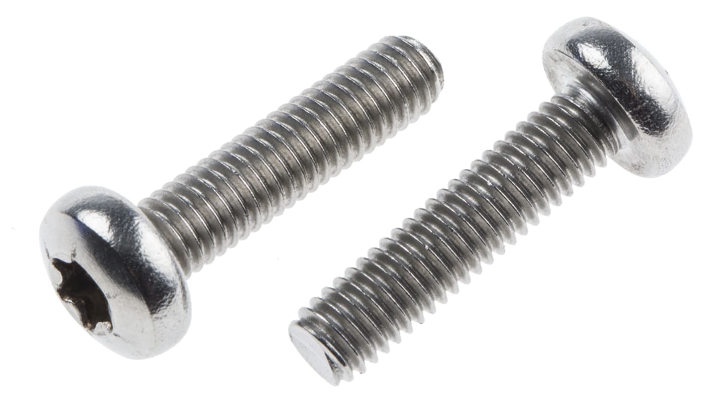 Vite metrica a testa Conica RS PRO M6, in Acciaio inox, 25mm