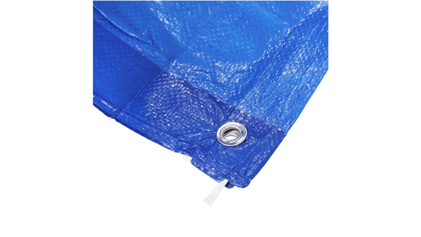 Telone impermeabile Blu RS PRO, 10m x 6m, fissaggio con , fissaggio con occhielli