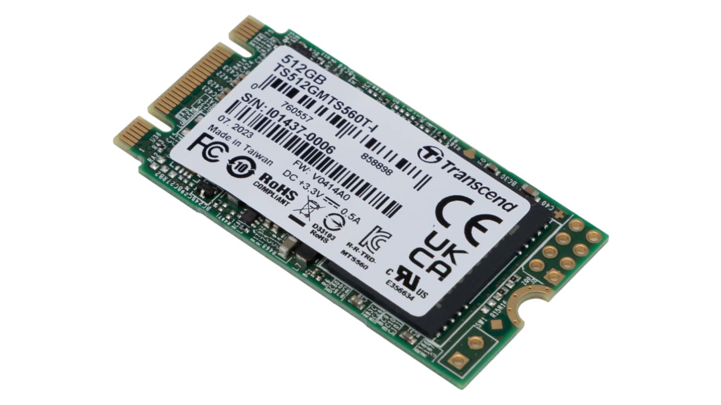 Transcend MTS560T-I M.2 2242 512 GB Internal SSD Hard Drive