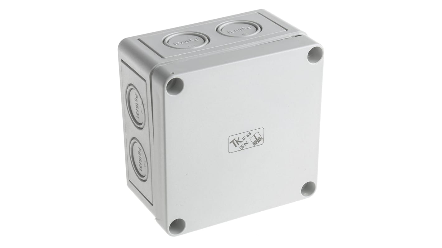 Spelsberg TK PC Series Grey Polycarbonate Junction Box, IP66, 110 x 110 x 66mm