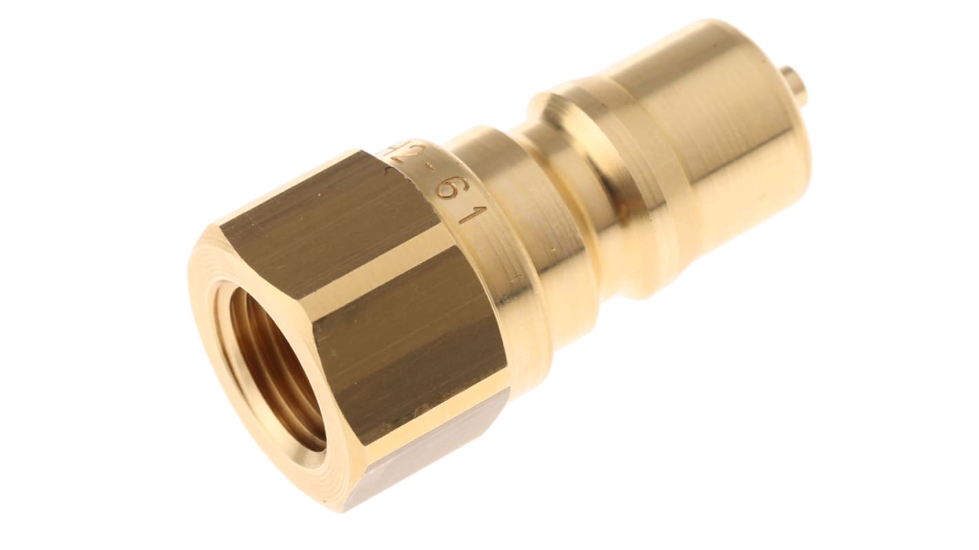 Parker Brass Female Hydraulic Quick Connect Coupling, G 1/4 Male