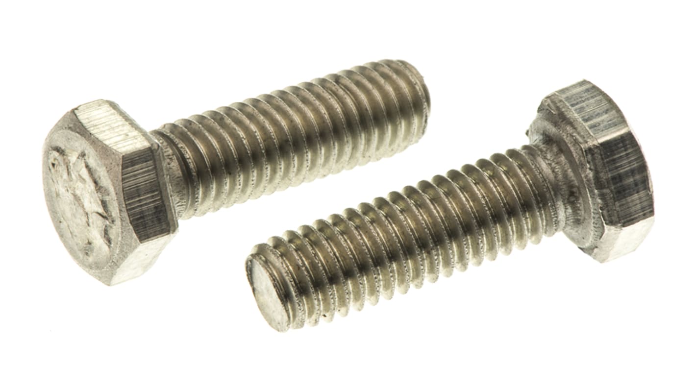 RS PRO Stainless Steel Hex, Hex Bolt, M5 x 16mm