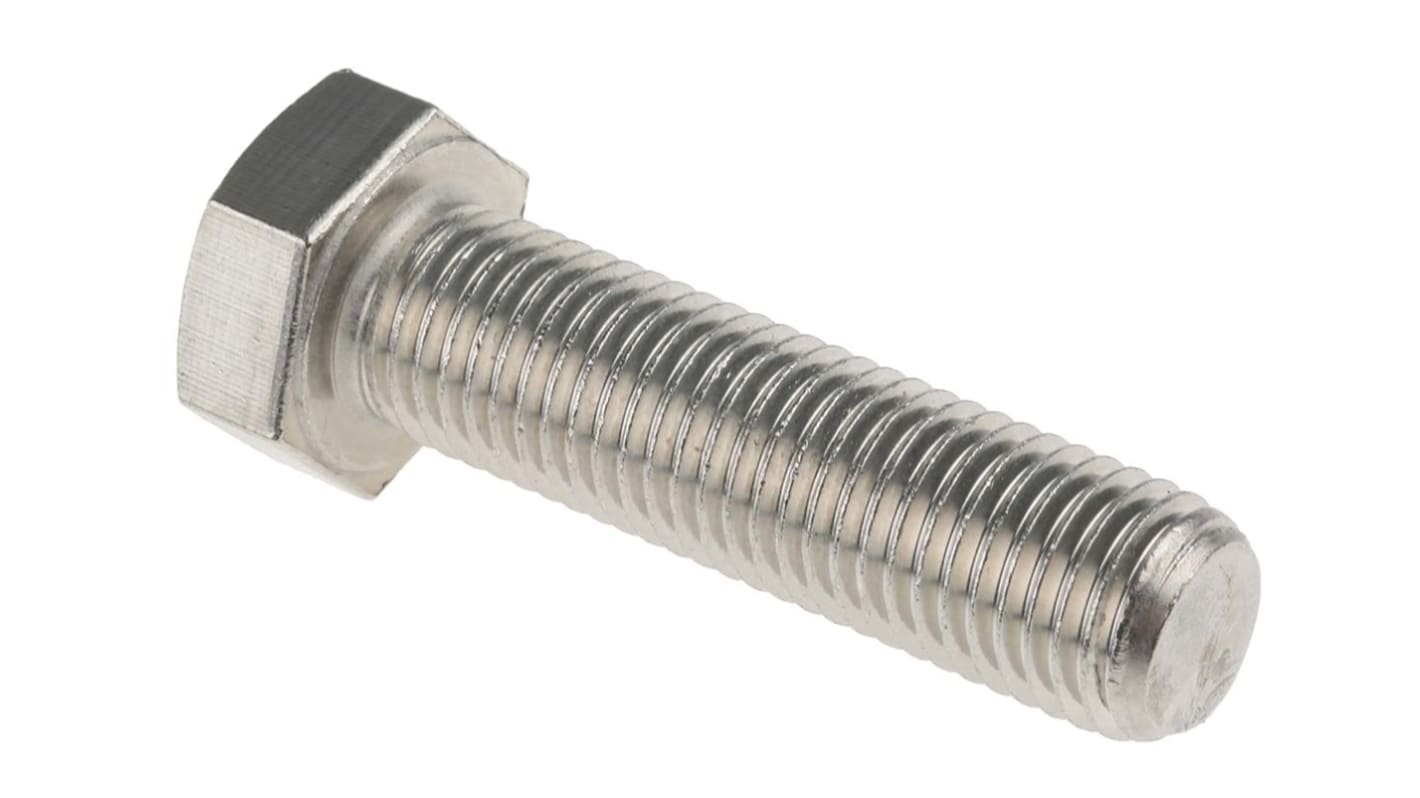 RS PRO Stainless Steel, Hex Bolt, M16 x 60.0mm