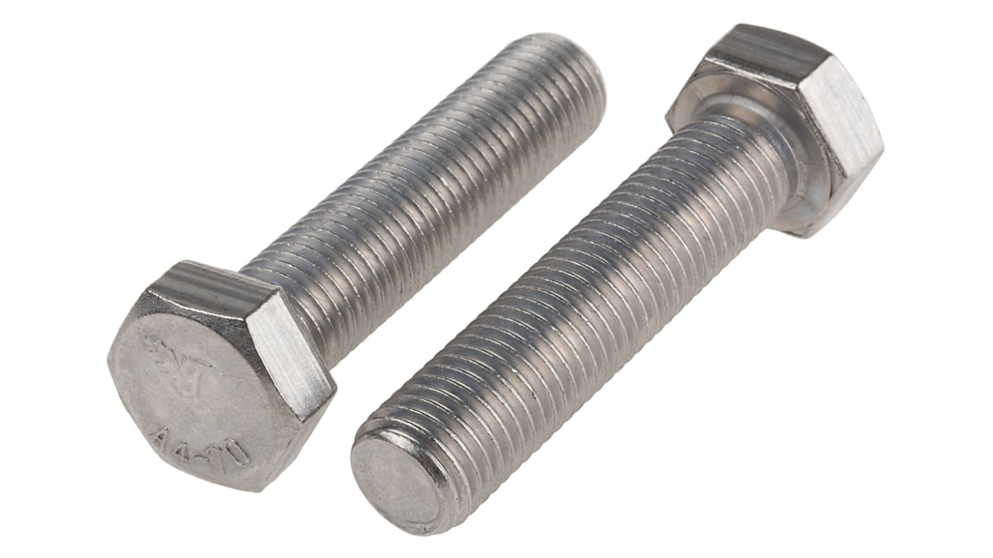 Śruba z łbem sześciokątnym gwint M16 70.0mm skok 2.0mm Stal nierdzewna Sześciokątny RS PRO