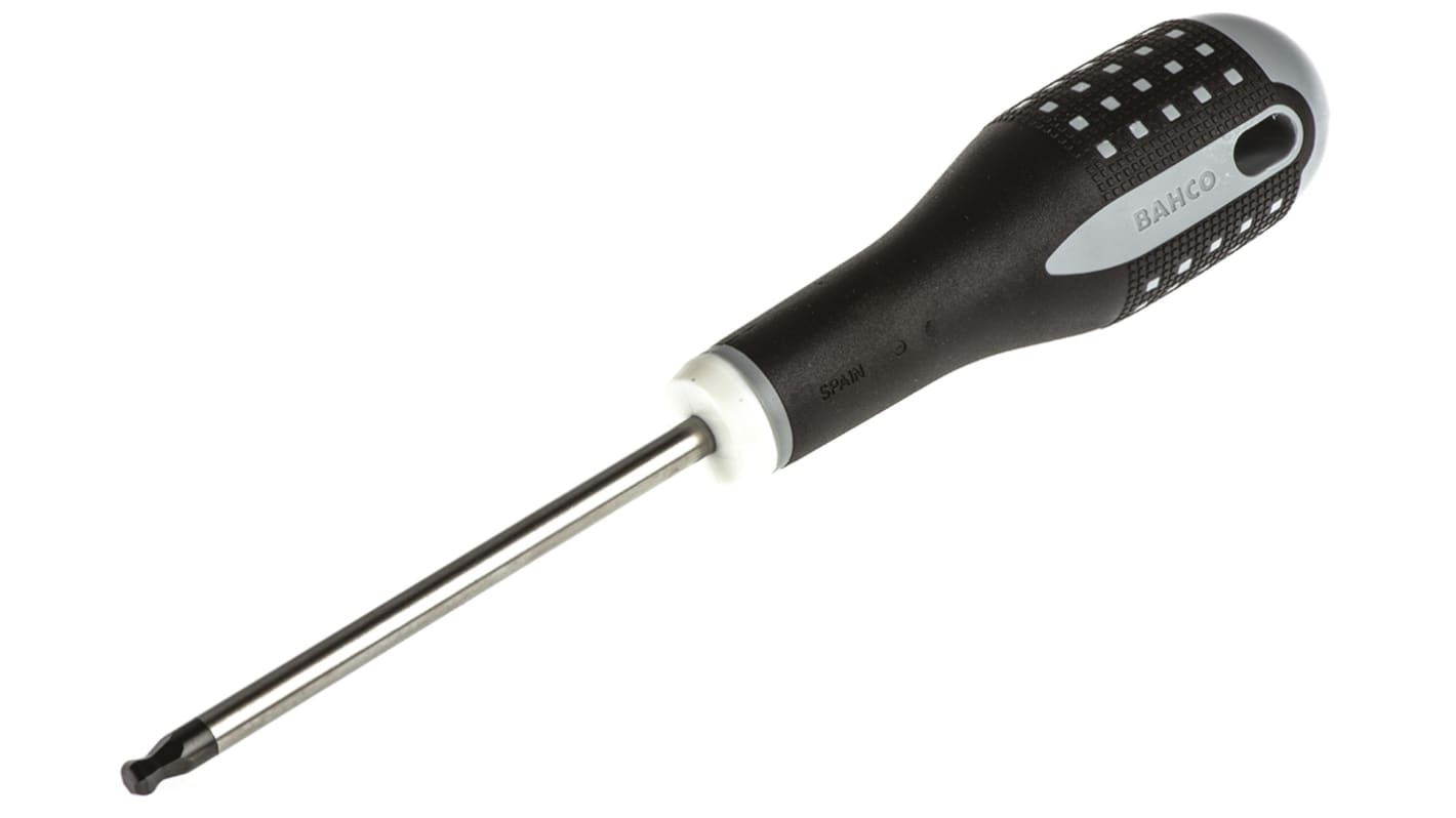 Bahco Ball End Hexagon  Screwdriver, 5 mm Tip, 100 mm Blade, 222 mm Overall