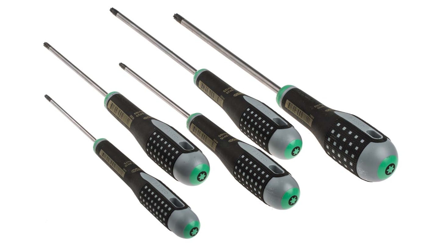 Set di cacciaviti Bahco, 5 pezzi Torx, lama cromata
