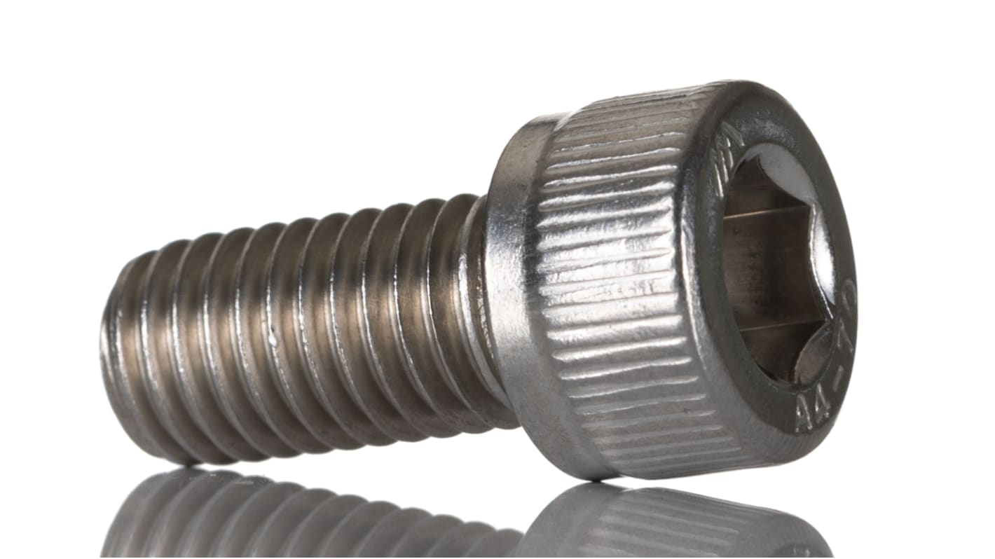 RS PRO Stainless Steel Hex Socket Cap Screw, DIN 912, M10 x 20mm