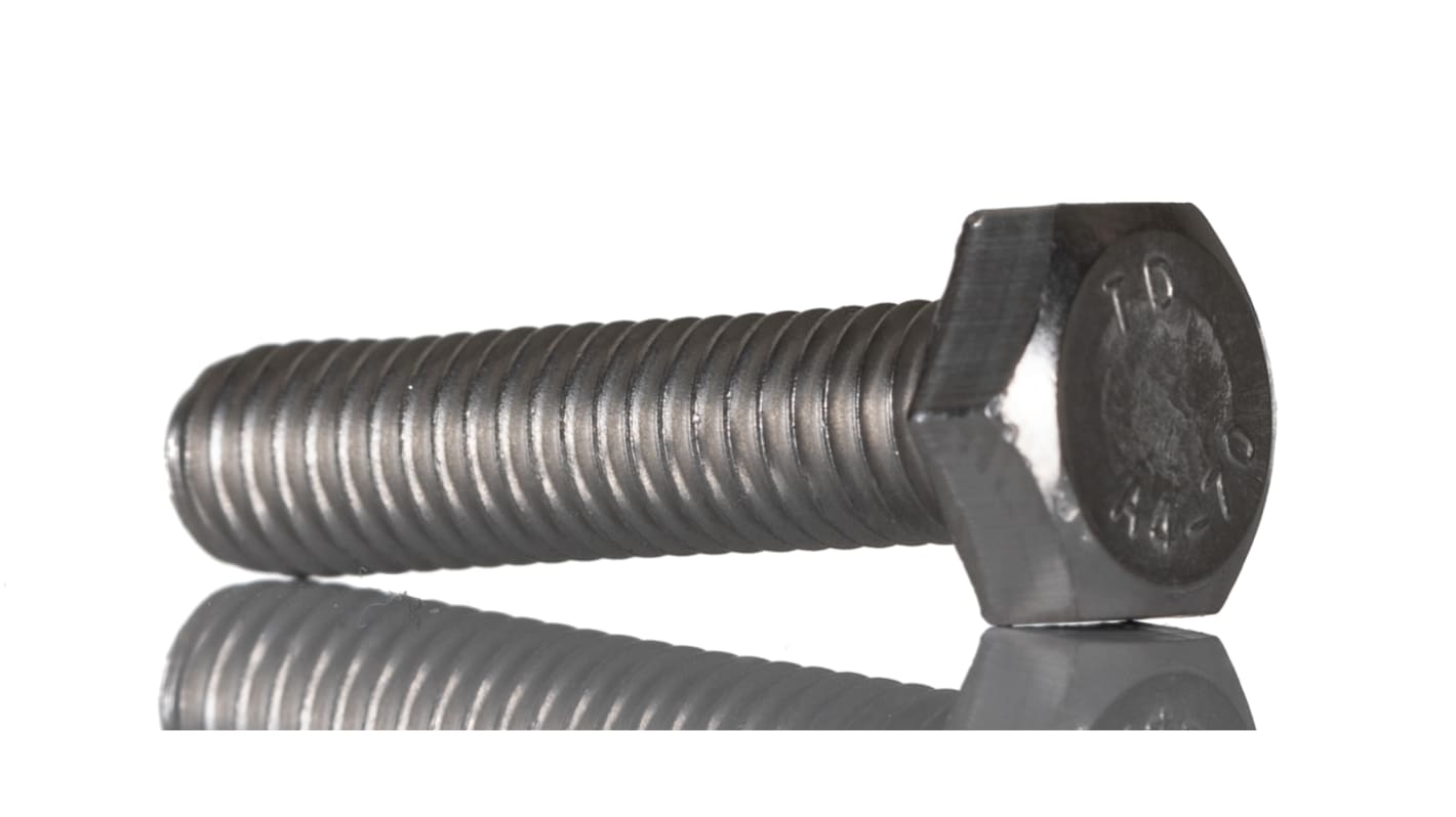 Śruba z łbem sześciokątnym gwint M6 25.0mm skok 1.0mm Stal nierdzewna Sześciokątny RS PRO
