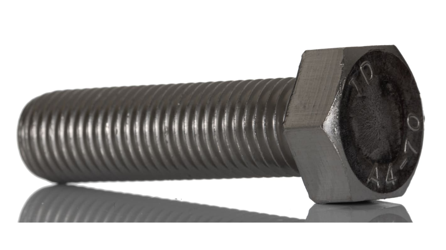 Śruba z łbem sześciokątnym gwint M16 60.0mm skok 2.0mm Stal nierdzewna Sześciokątny RS PRO