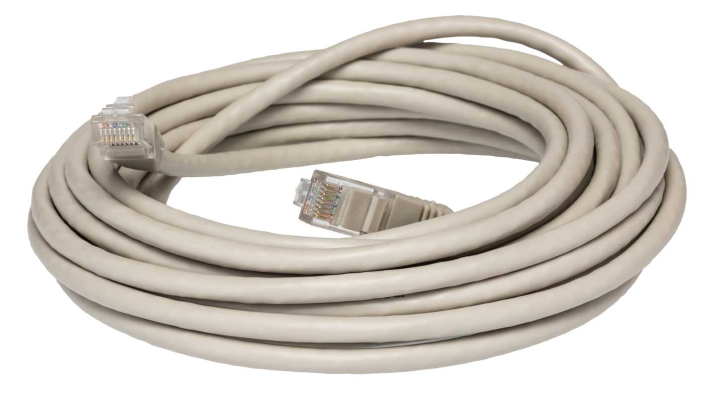RS PRO, 6m Cat6, Grey RJ45 to Male RJ45 Male, UTP Unshielded, Terminated PVC Sheath
