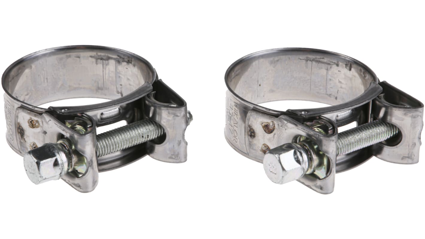 RS PRO Stainless Steel, Zinc-Plated Steel (Bolt) Bolt Head Bolt Drive, 20mm Band Width, 43 → 47mm ID