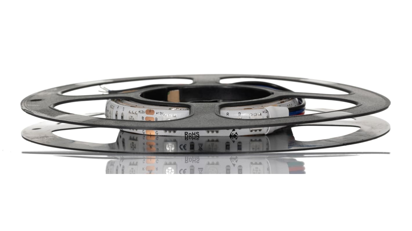 Taśma świetlna LED Niebieski, zielony, czerwony 12V dc W/m: 60 RS PRO