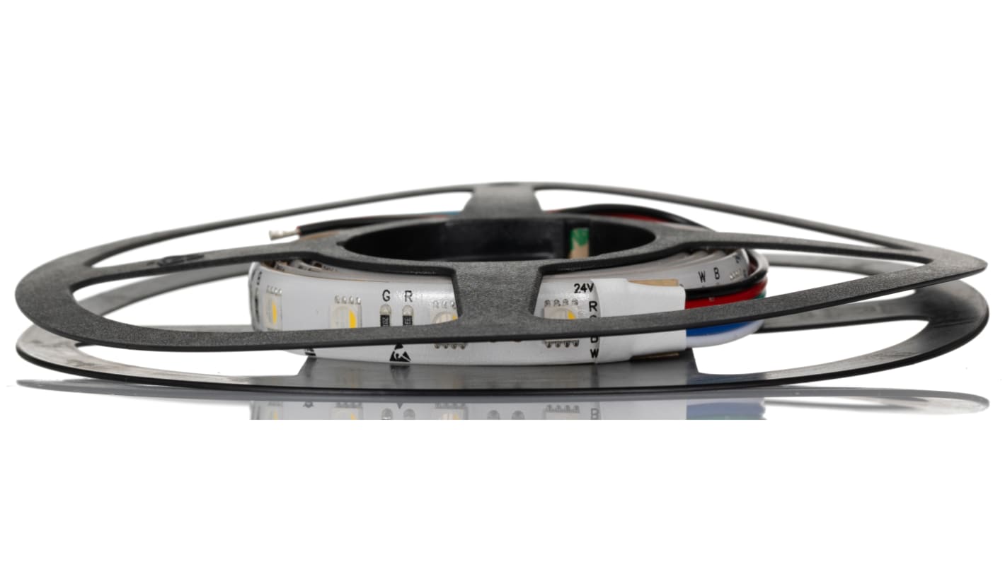 RS PRO 24V dc RGB LED Strip Light, 4000K Colour Temp, 1m Length