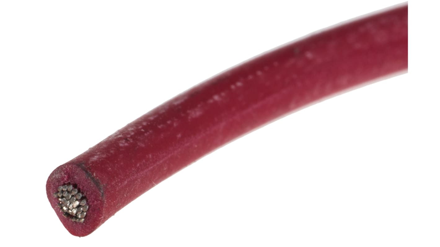RS PRO Red 1mm² Hook Up Wire, 32/0.2 mm, 100m, Silicone Rubber Insulation