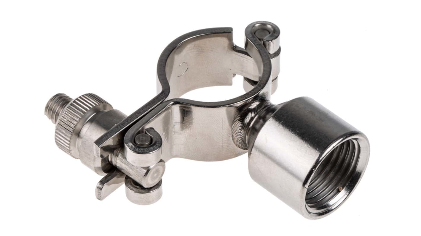 RS PRO Stainless Steel Silver Hinged Pipe Clamp, 1in